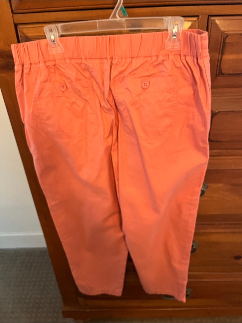 Talbots Women’s Coral-Orange Drawstring Capris NWOT - Picture 6 of 10